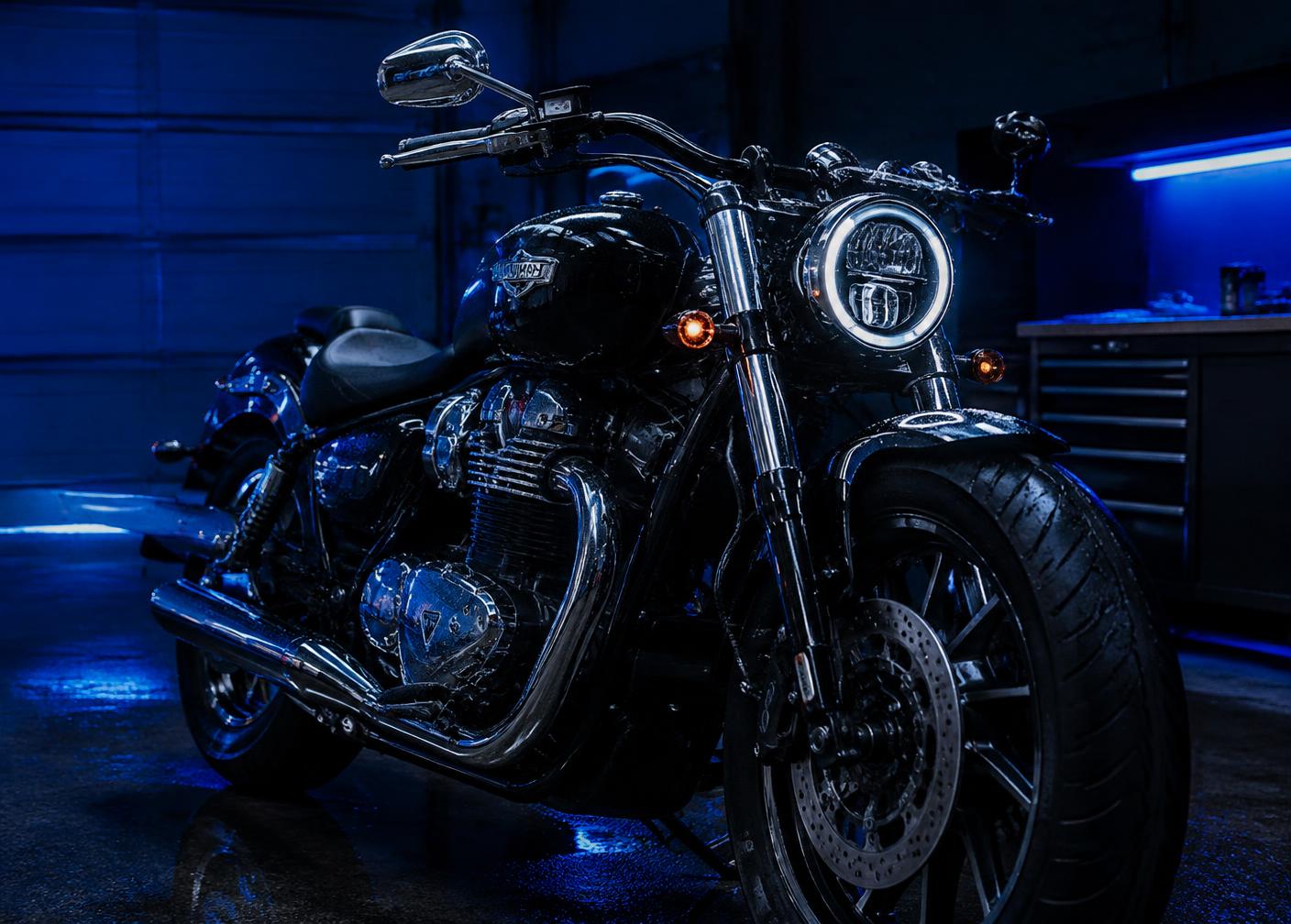 Freshly detailed motorcycles